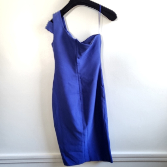 Likely Packard One-Shoulder Spectrum Blue Sheath Dress NWT Size 0/XS - Picture 11 of 13